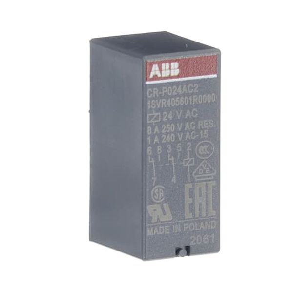 CR-P024AC2 Pluggable interface relay 2c/o, A1-A2=24VAC, 250V/8A image 5