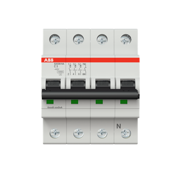 S203M-C3NA Miniature Circuit Breaker - 3+NP - C - 3 A image 2