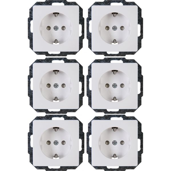 Profi-Pack: 6 Earthed socket outlets wit image 1
