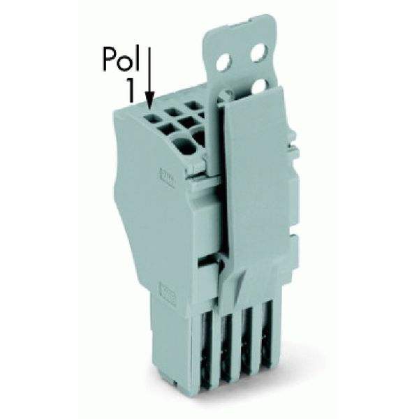 1-conductor female connector Push-in CAGE CLAMP® 1.5 mm² gray image 3