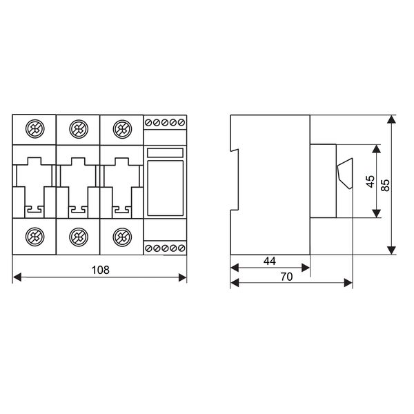 TYTAN, 3-pole, 63A, D02 + fuse monitoring image 3