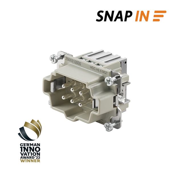 Contact insert (industry plug-in connectors), Male, 500 V, 24 A, Numbe image 1