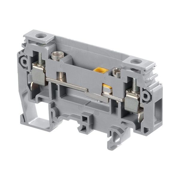 SCREW CLAMP TERMINAL BLOCK, M6/8.ST1, 8MM SPACING, TEST DISCONNECT FUNCTION, WITH SCREWDRIVER SLIDING LINK, GREY image 1