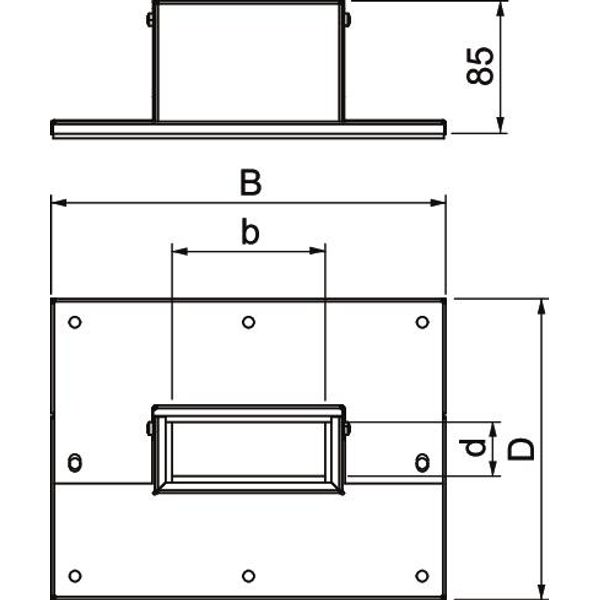 PLM WC 0410 FS Wall connection collar 3- and 4-sided 85x253x193 image 2