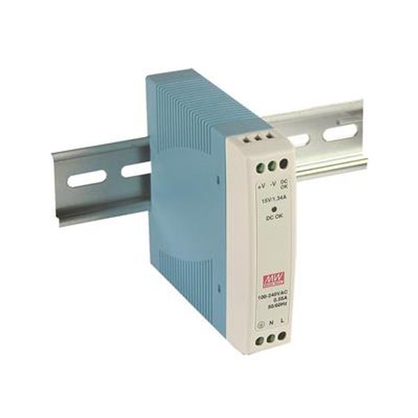 Pulse power supply 12V 0.84A DIN rail image 1