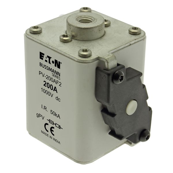 Fuse-link, high speed, 200 A, DC 1000 V, size 2, 61 x 77 x 91 mm, gPV, IEC, UL, single indicator image 13