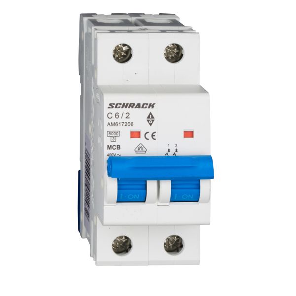 Miniature Circuit Breaker (MCB) AMPARO 6kA, C 6A, 2-pole image 2