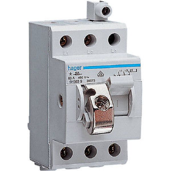 Lockable compact switch 3P 63A 2.5M image 1