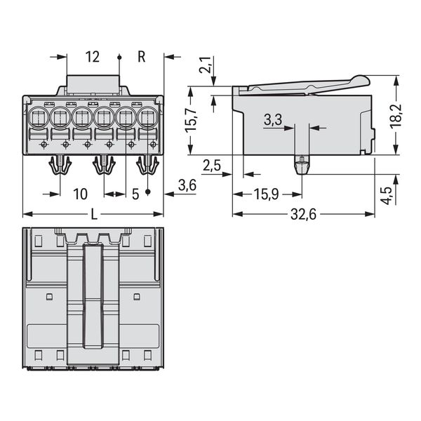 1-conductor male connector Push-in CAGE CLAMP® 2.5 mm² light gray image 7