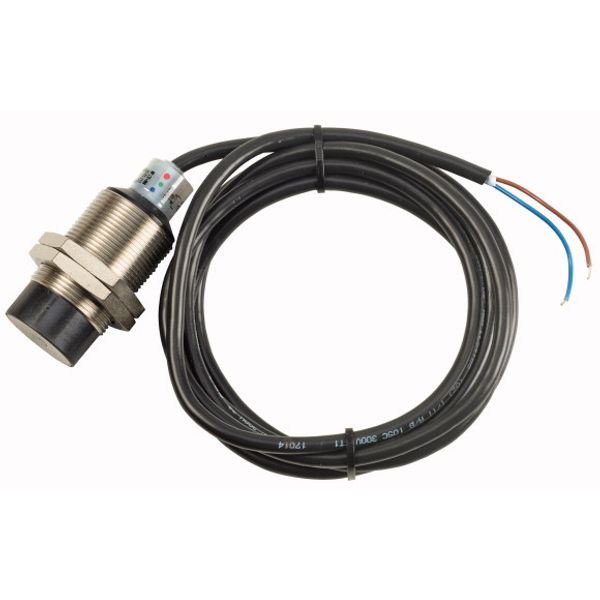 Proximity switch, E57 Premium+ Short-Series, 1 N/O, 2-wire, 40 - 250 V AC, 20 - 250 V DC, M30 x 1.5 mm, Sn= 15 mm, Non-flush, NPN/PNP, Stainless steel image 1