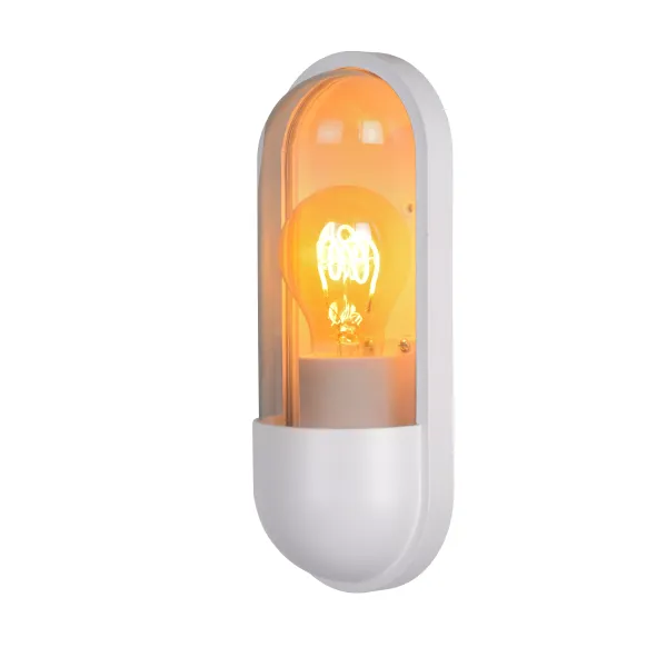 Lucide CAPSULE - Wall light Outdoor - 1xE27 - IP54 - White image 1