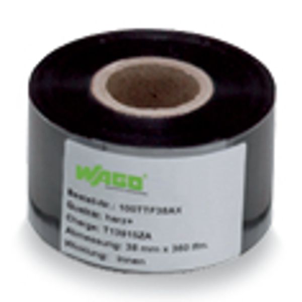 Thermal transfer ink ribbon for TP 298/TP 343 38 mm wide black image 2