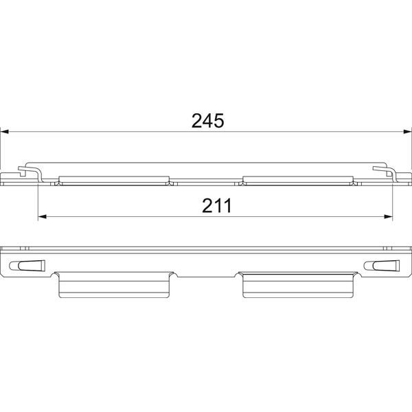 GRV 245 FS Quick connector for mesh cable tray, long type L245mm image 2