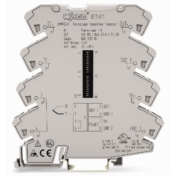 Temperature signal conditioner for thermocouples Current and voltage o image 3