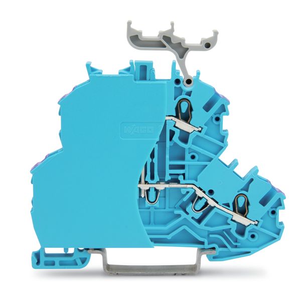 Double-deck terminal block 4-conductor through terminal block with end image 1