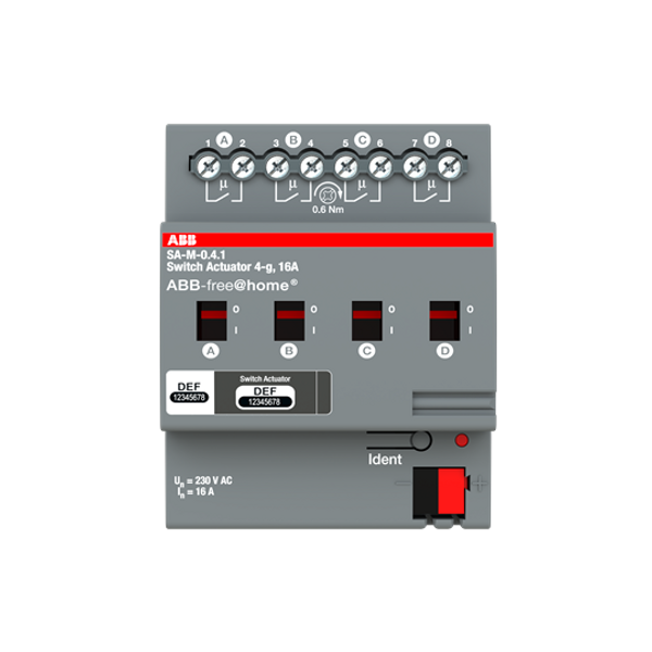 SA-M-0.4.1 Switch Actuator I/O, 4-fold, 16 A, MDRC image 3