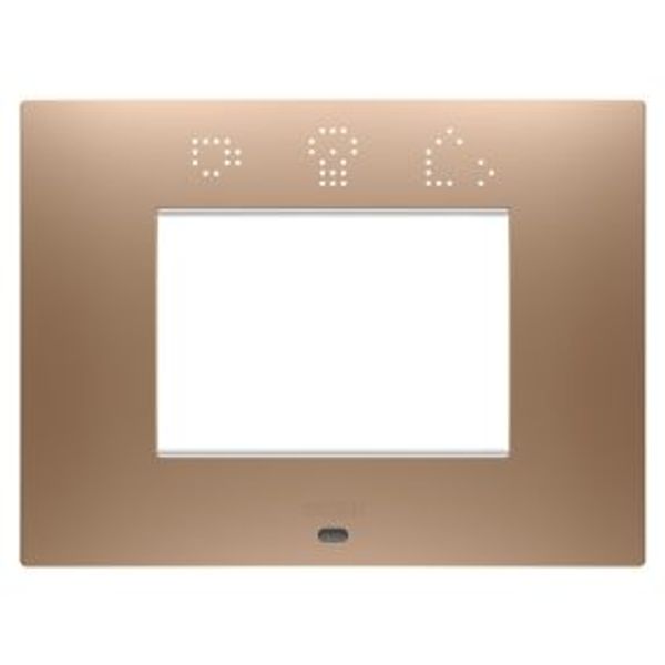 EGO SMART PLATE - IN PAINTED TECHNOPOLYMER - 3 MODULES - SOFT COPPER - CHORUSMART image 1