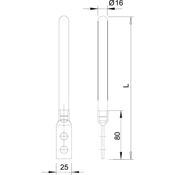 101 F2000 Interception/earth entry rods  2000mm image 2