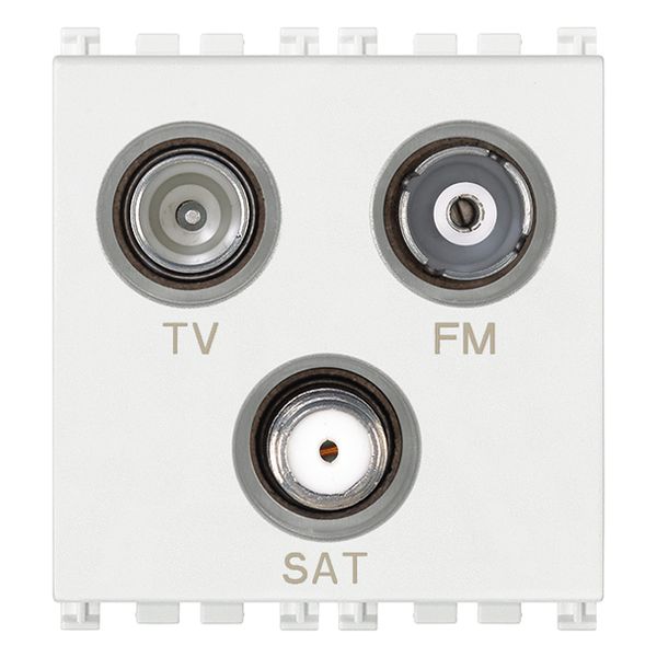 TV-FM-SAT single conn. 3outs white image 1