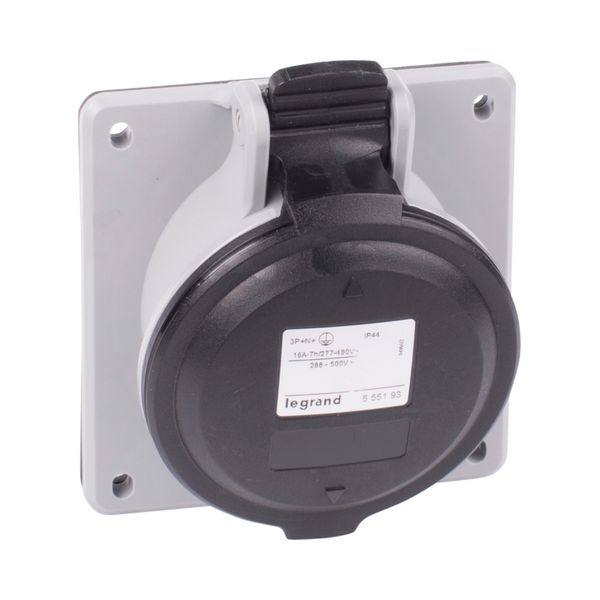 PANEL MOUNTING SOCKET 16A 4P+E 480/500V IP44 image 1