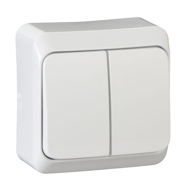 PRIMA - 1pole 2-circuits switch - 10AX, white image 2