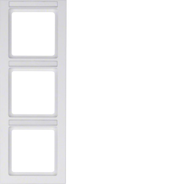 Frame 3gang vert., lab. field, Q.3, p. white velvety image 1