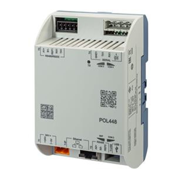 POL448.00/STD - Climatix POL448.00/STD HVAC controller; 24 VDC/DC; Ethernet, RS485; Modbus, JSON; USB image 1