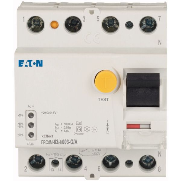 Digital residual current circuit-breaker, 63A, 4p, 30mA, type G/A image 1