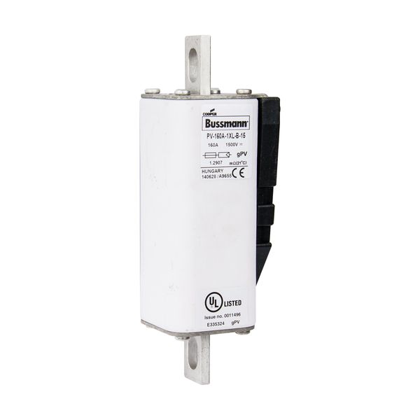 Fuse-link, high speed, 160 A, DC 1500 V, 1XL, 51 x 189 mm, gPV, IEC, UL, with indicator, bolted image 3