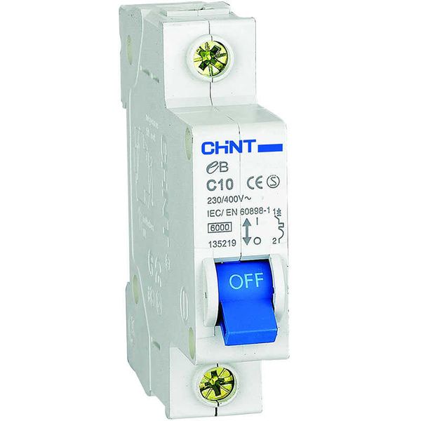 eB Series 1 pole 4.5kA type C 25A Circuit Breaker (eB-1-25C4,5) image 1