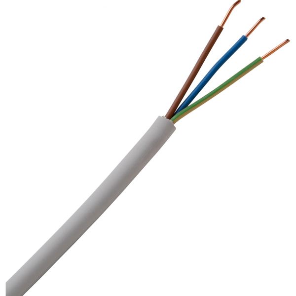Sheathed cable, 3-core, colour: grey image 1