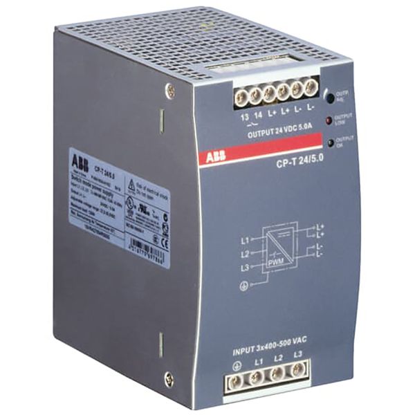 CP-T 24/5.0 Power supply In: 3x400-500VAC Out: 24VDC/5.0A image 1