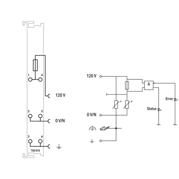 Power Supply 120 VAC fuse holder light gray image 5