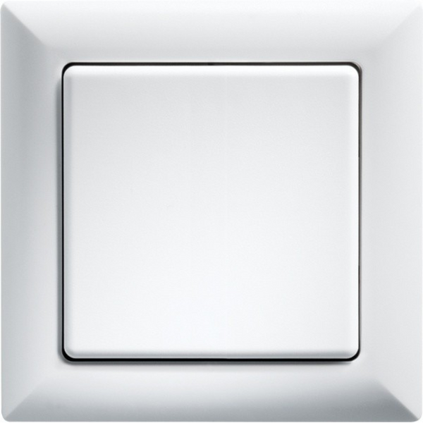 Rocker switch 55x55mm, pure white glossy image 1