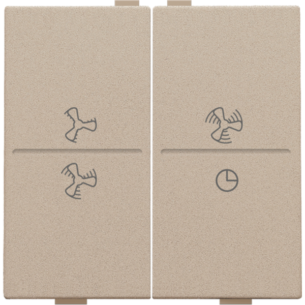 Double key with ventilator symbols 0 to 3 for wireless switch or push image 1