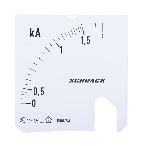 Scale Plate, 72x72mm, 1500/3000/5A AC image 1