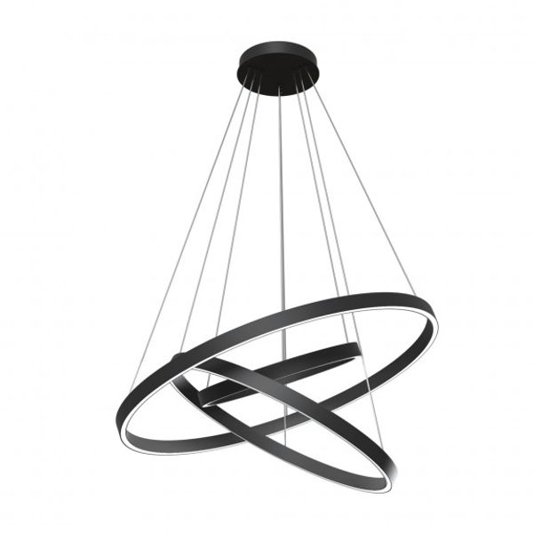 Modern Rim Pendant Lamp Black image 4