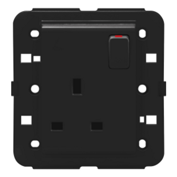 SWITCHED SOCKET-OUTLET - BRITISH STANDARD - 2P+E 13 A - BLACK - CHORUSMART image 1