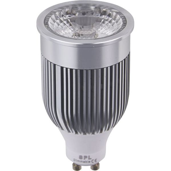 LED GU10 MR16 PMMA 50x91 230V 520Lm 8W 827 38° AC Silver Dim image 1