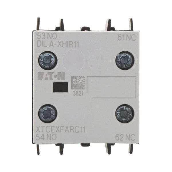 Auxiliary contact module, 2 pole, Ith= 16 A, 1 N/O, 1 NC, Front fixing, Screw terminals, DILA, DILM7 - DILM38, XHIR image 11