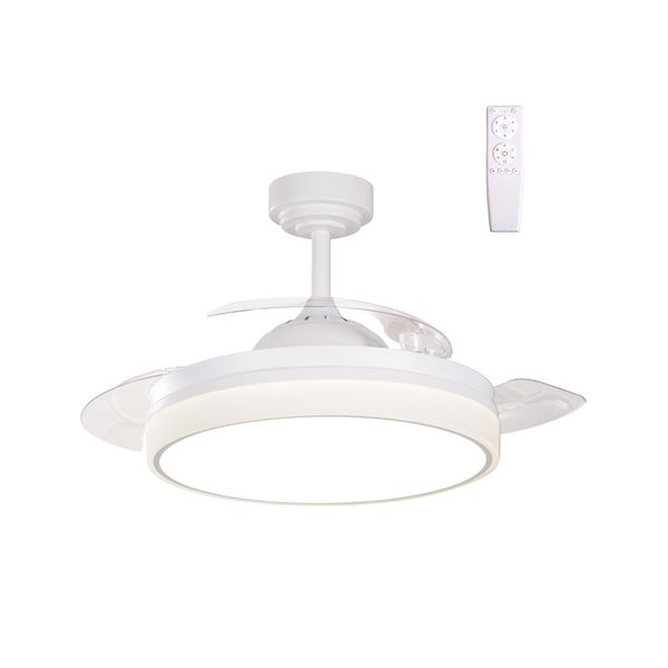 Vera Mini LED Ceiling Fan 40W 2900 Lm CCT Folding Blades image 1