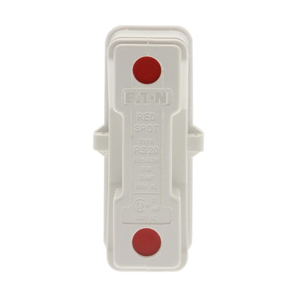 Fuse-holder, LV, 20 A, AC 690 V, BS88/A1, 1P, BS, back stud connected, white image 9