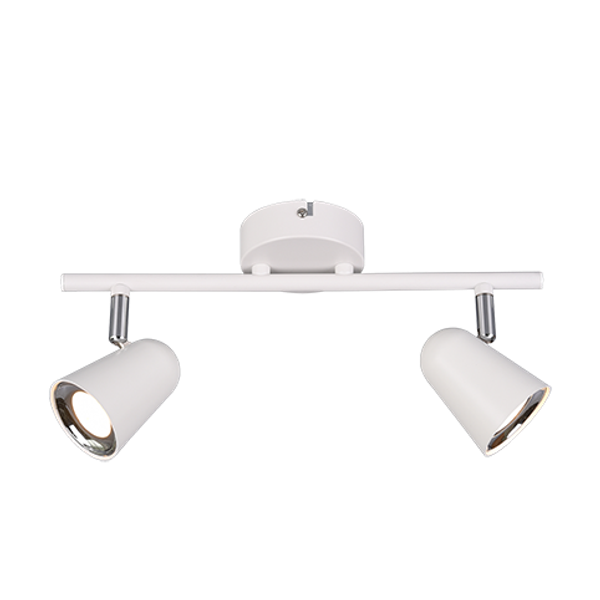 Toulouse LED spotlight 2-pc matt white image 1