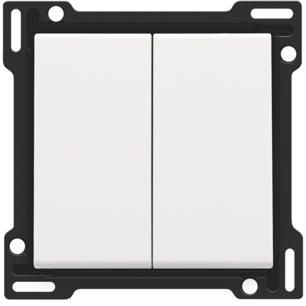 Finishing set for two-circuit switch, two-way switch + N.O. push butto image 2