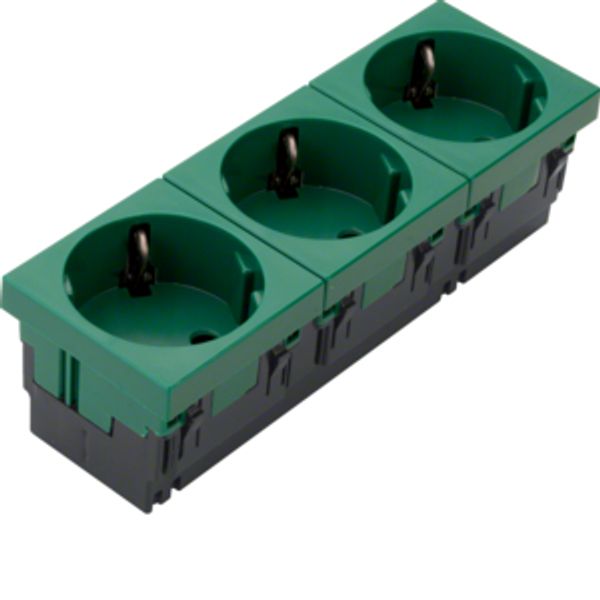 socket outlet 3-g Rastec 33° mint green image 1