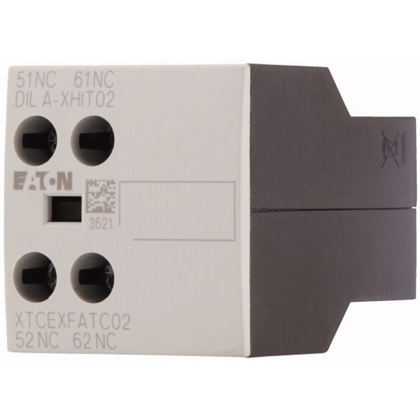 Auxiliary contact module, Type: high version, 2 pole, Ith= 16 A, 2 NC, Front fixing, Screw terminals, MSC image 3