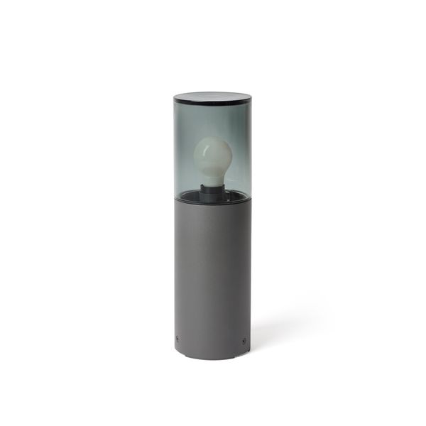 KILA POLE L.H400 E27 DARK GREY FUME GLASS image 1