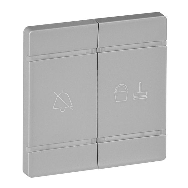 Cover plates Valena Life - DO NOT DISTURB + MAKE UP ROOM - aluminium image 1