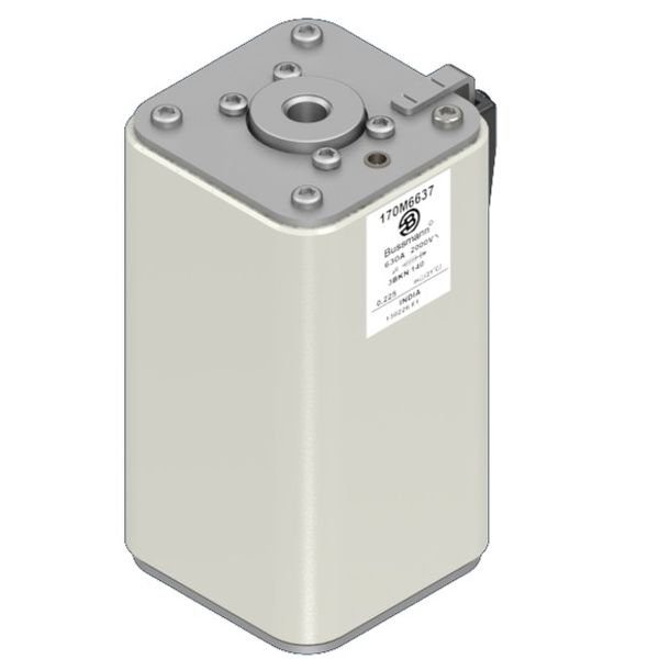 Fuse-link, high speed, 630 A, AC 2000 V, size 3, 74 x 96 x 143 mm, aR, IEC, single indicator image 3