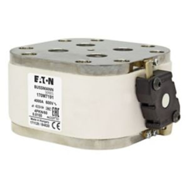 Fuse-link, high speed, 4000 A, AC 600 V, size 4, 120 x 105 x 59 mm, aR, IEC, single indicator image 8